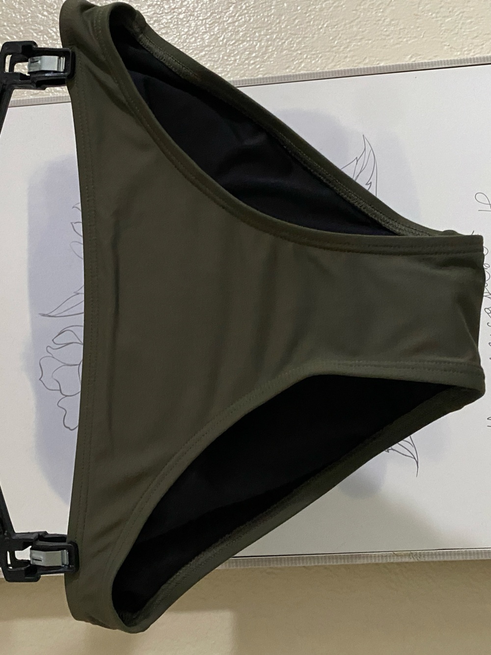 Michael Kors Army Green Lined Bikini Swim Bottoms Size Small